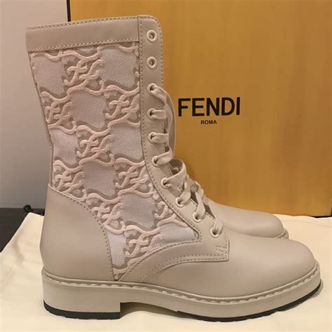 fendi combat knee boots|fendi karligraphy boots.